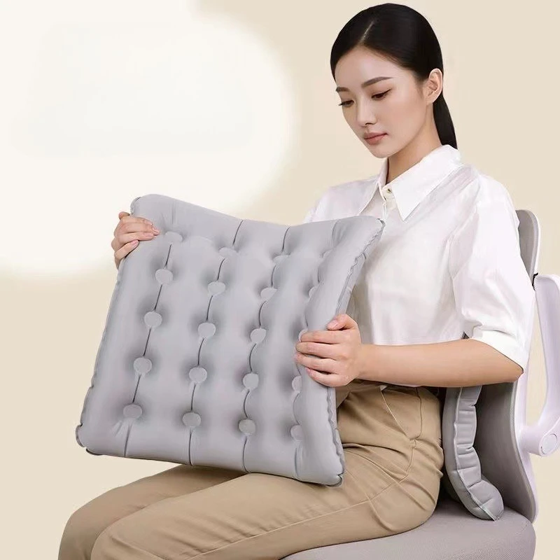 TPU Inflatable Cushion Chair Cushion Padded, Soft Velvet Comfortable Non-Slip Seat Cushion for Computer Desk Kitchen Chair