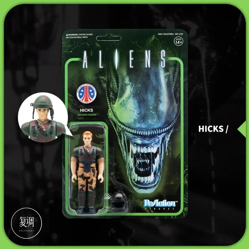 Figura de reacción de Super7 Hicks Hudson Ripley, juguete Retro coleccionable, regalo de Navidad, 3,75 pulgadas