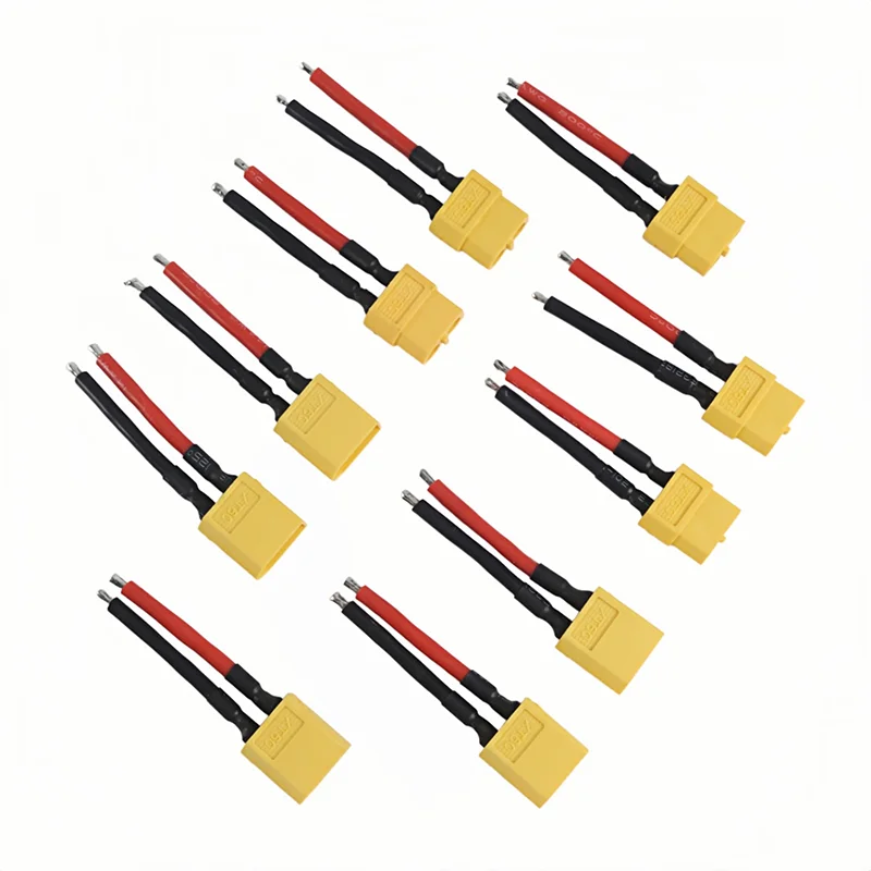 5 Paar XT60 Stecker-Buchse-Verbinder mit 50 mm 14AWG Silikonkabel für RC-Drohne, Quadcopter, Auto, Boot, Lipo-Akku, ESC