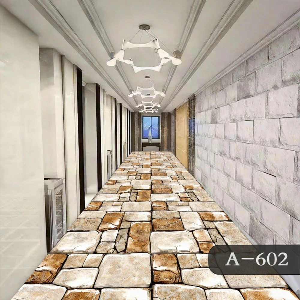 

3D Scenic Long Corridor Carpets Living Room Decor Non-slip Easy Cleaning Hallway Floor Mat Lobby Carpet Stair Area Rug Custom