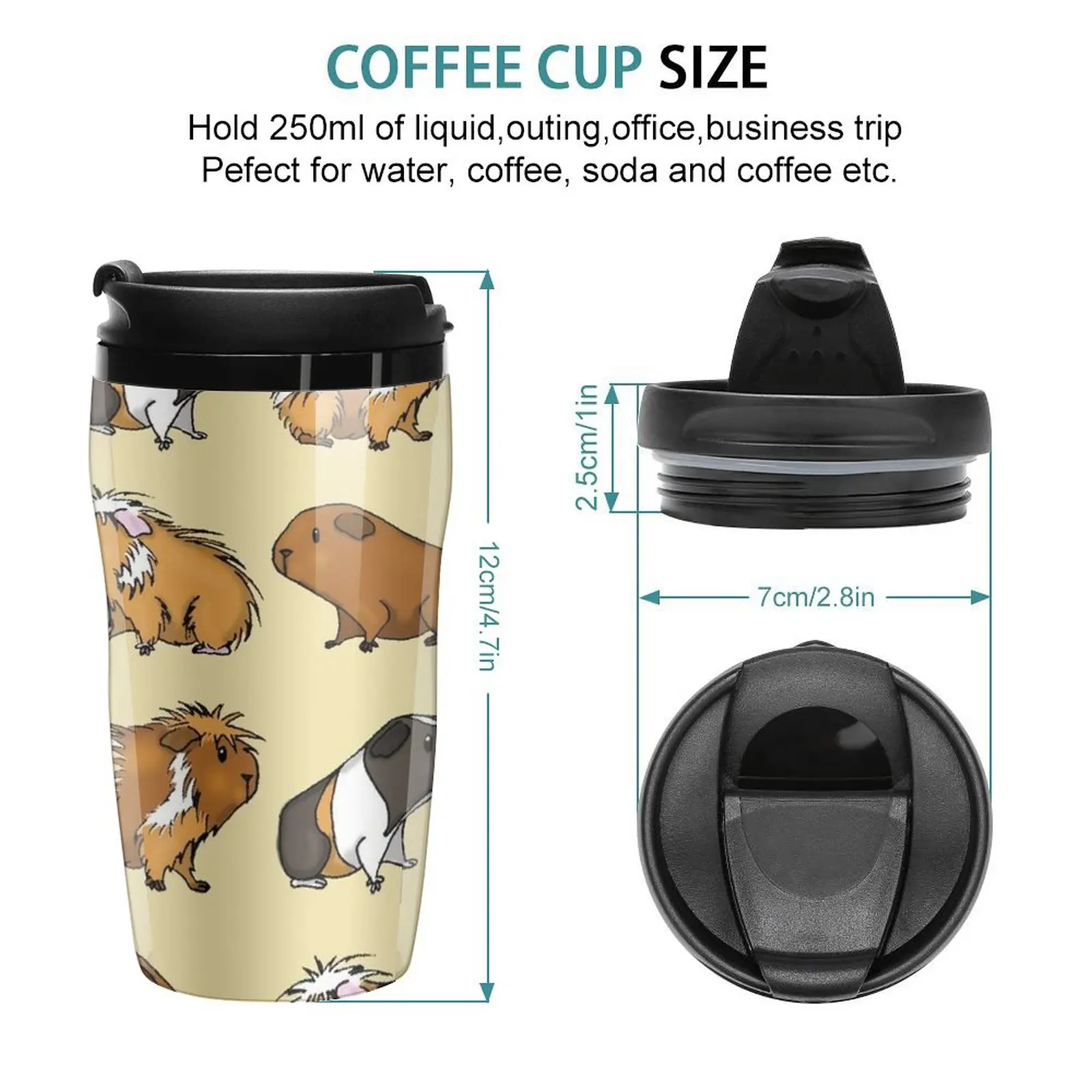 New Guinea Pig Procession Travel Coffee Mug Cute Mugs Mug For Tea