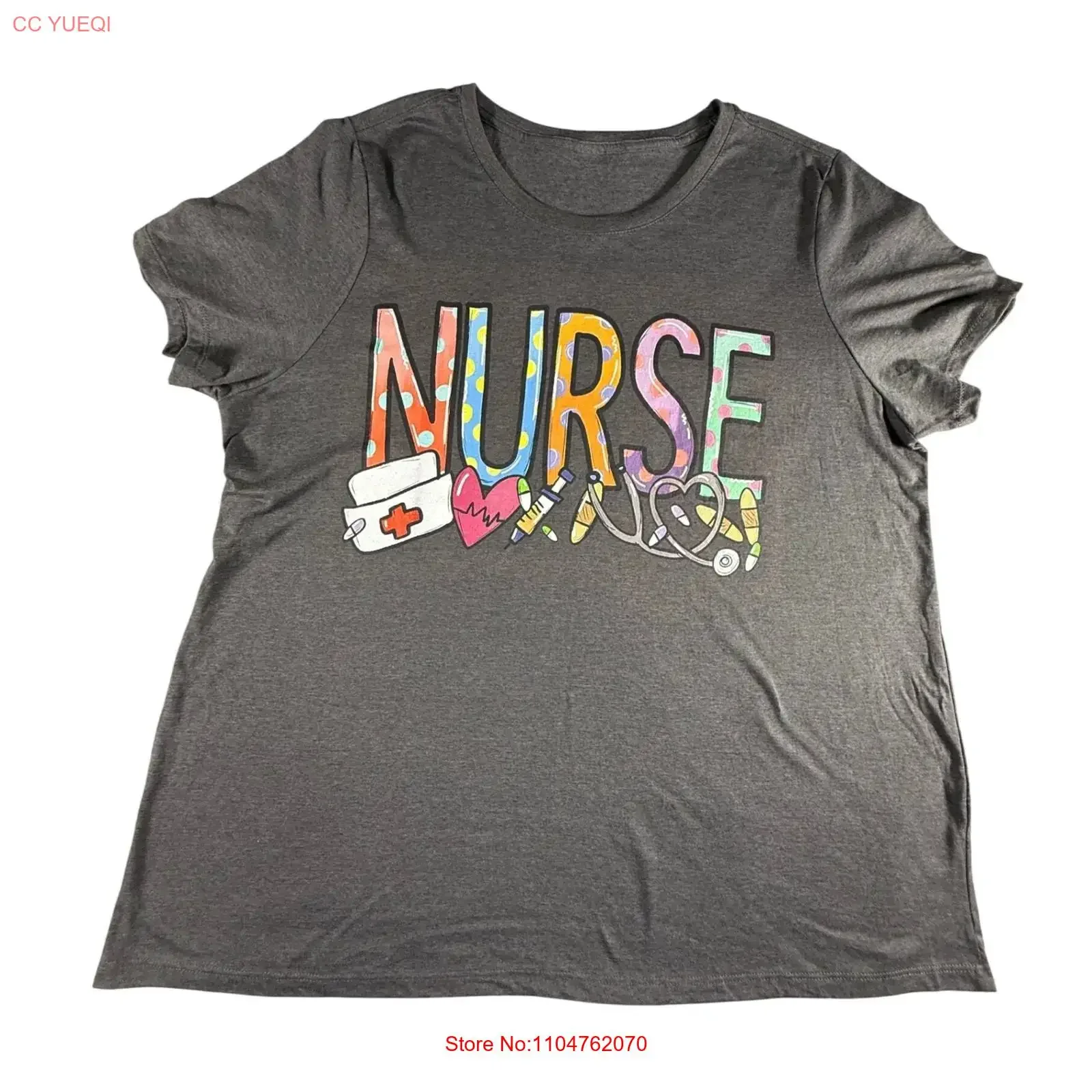 NURSE T Shirt  No Tag Measures as Women's Size Large vintage Washed Soft homme Comfortable Stretched Stylish Versatile Unisex