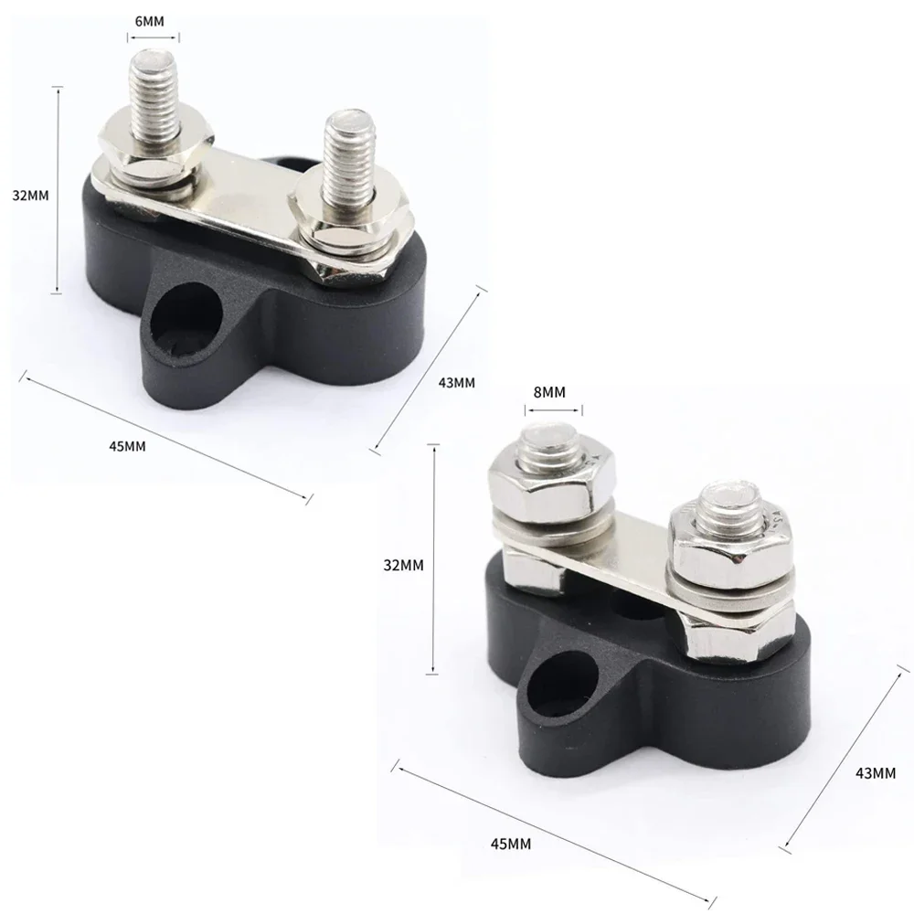 Bus Bar Terminal Block Battery Power Stud Junction M6 M8 BusBar Heavy Duty Power Distribution Stud for Car Truck RV Boat