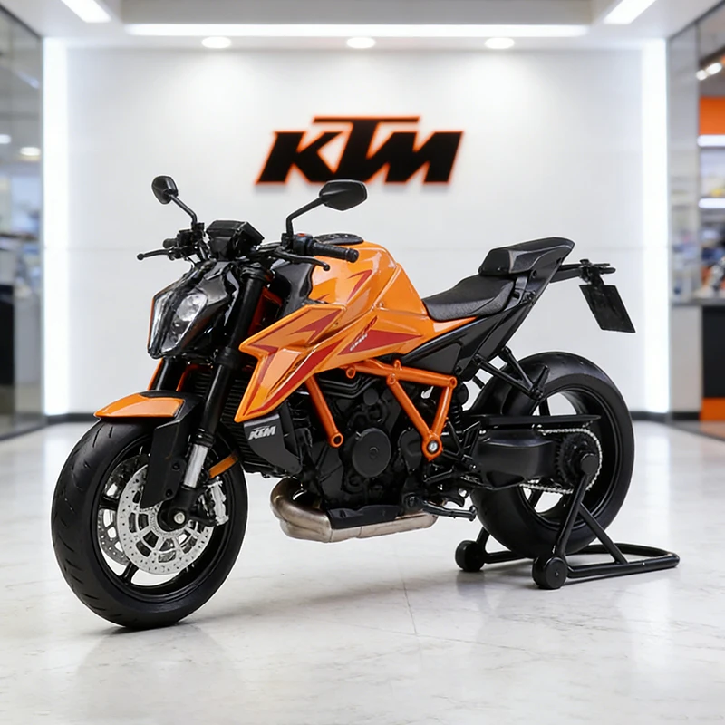 WELLY 1/12 KTM 1390 Super Duke R Motorcycle Model Toy Vehicle Collection Autobike Shork-Absorber Off Road Autocycle Toys Car