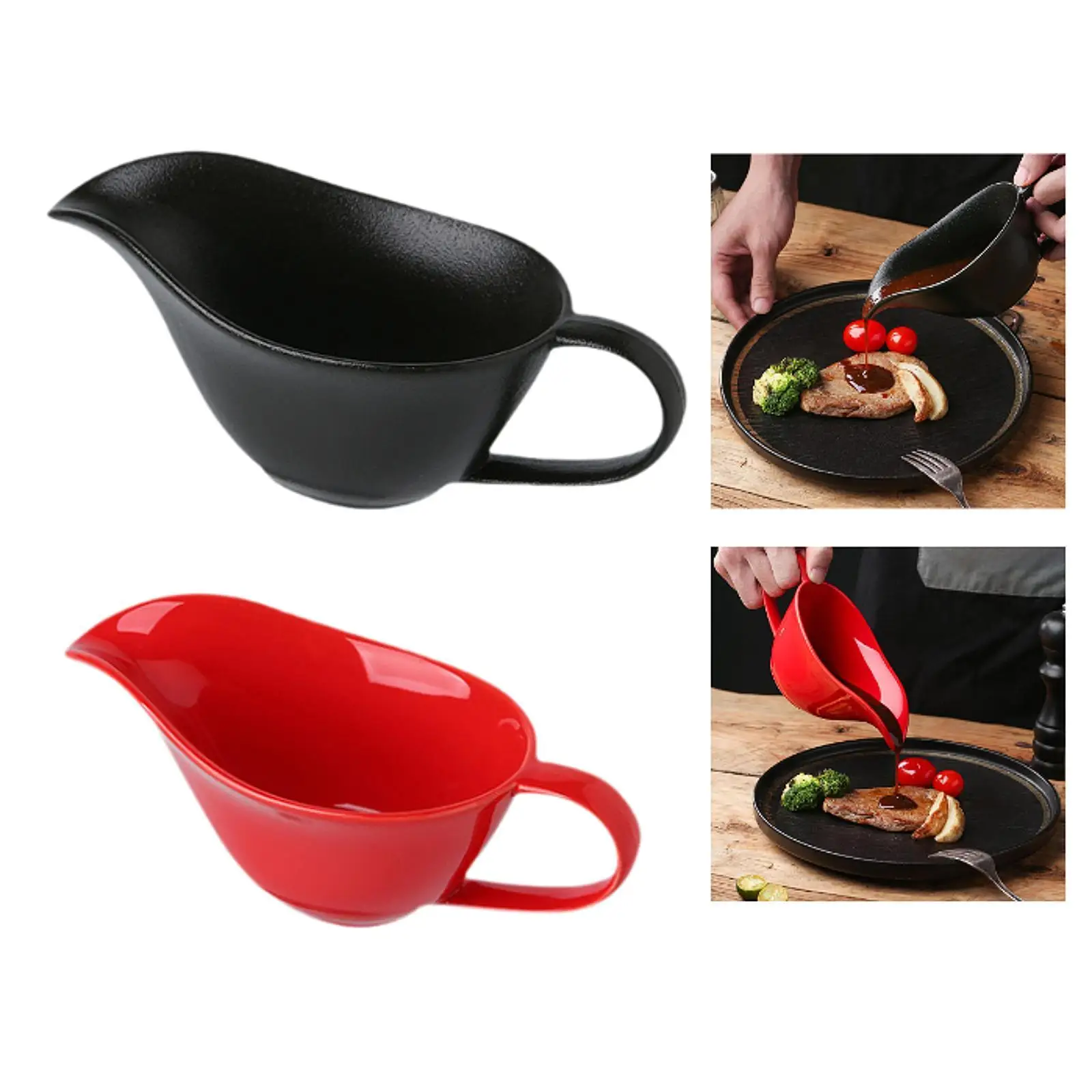 Gravy Boat Sauce Cup Accesory Dish Salad Dressing Server Syrup Jar Sauce Boat Container for Beef Broth Milk Salad Dressings
