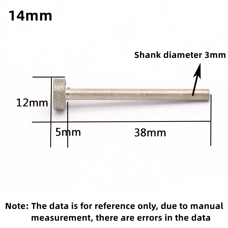3mm Shank Cylinder Rotary Burr Drill Bit 8/10/12/14/16mm Grinding Head For Jade Glass Carving Engraving Abrasive Tools