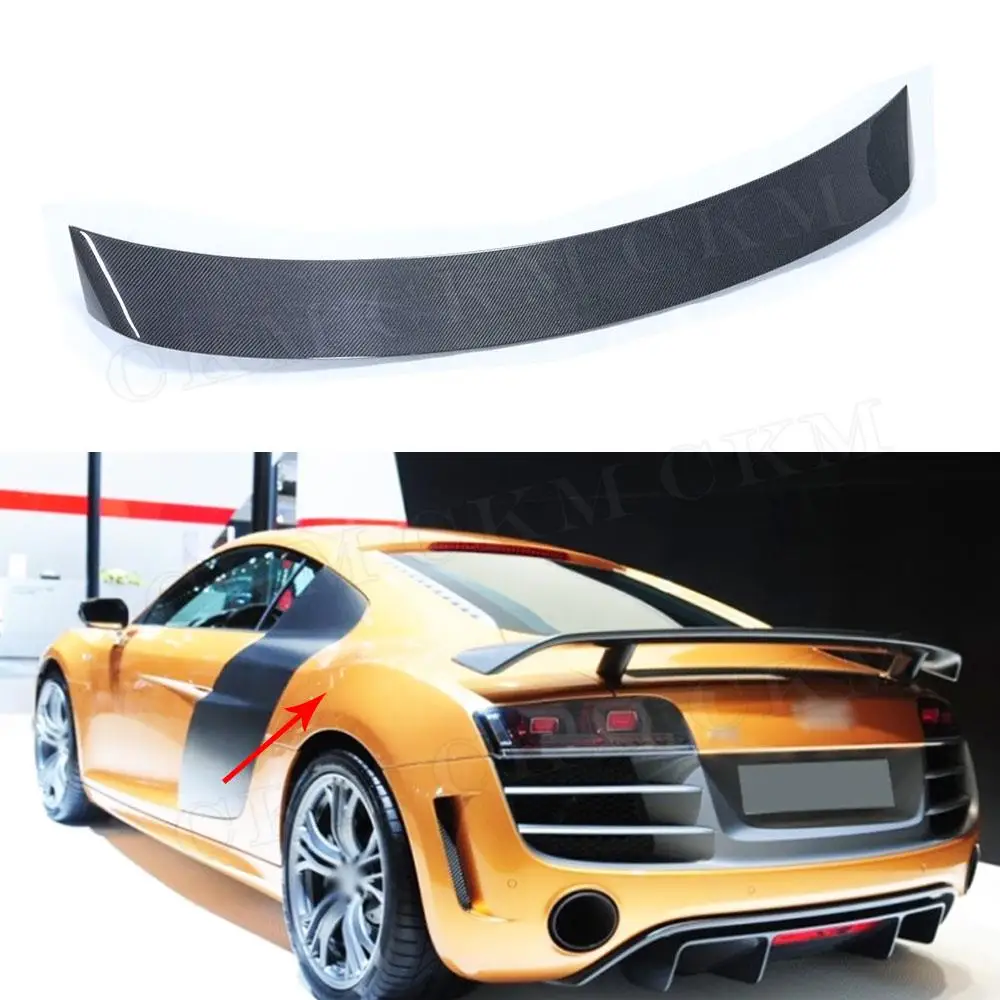 

Carbon Fiber Car Rear Trunk Boot Spoiler Lip Wings For Audi R8 GT V8 V10 2008-2015 Rear Boot Spoiler Rear Trunk Lip Spoiler