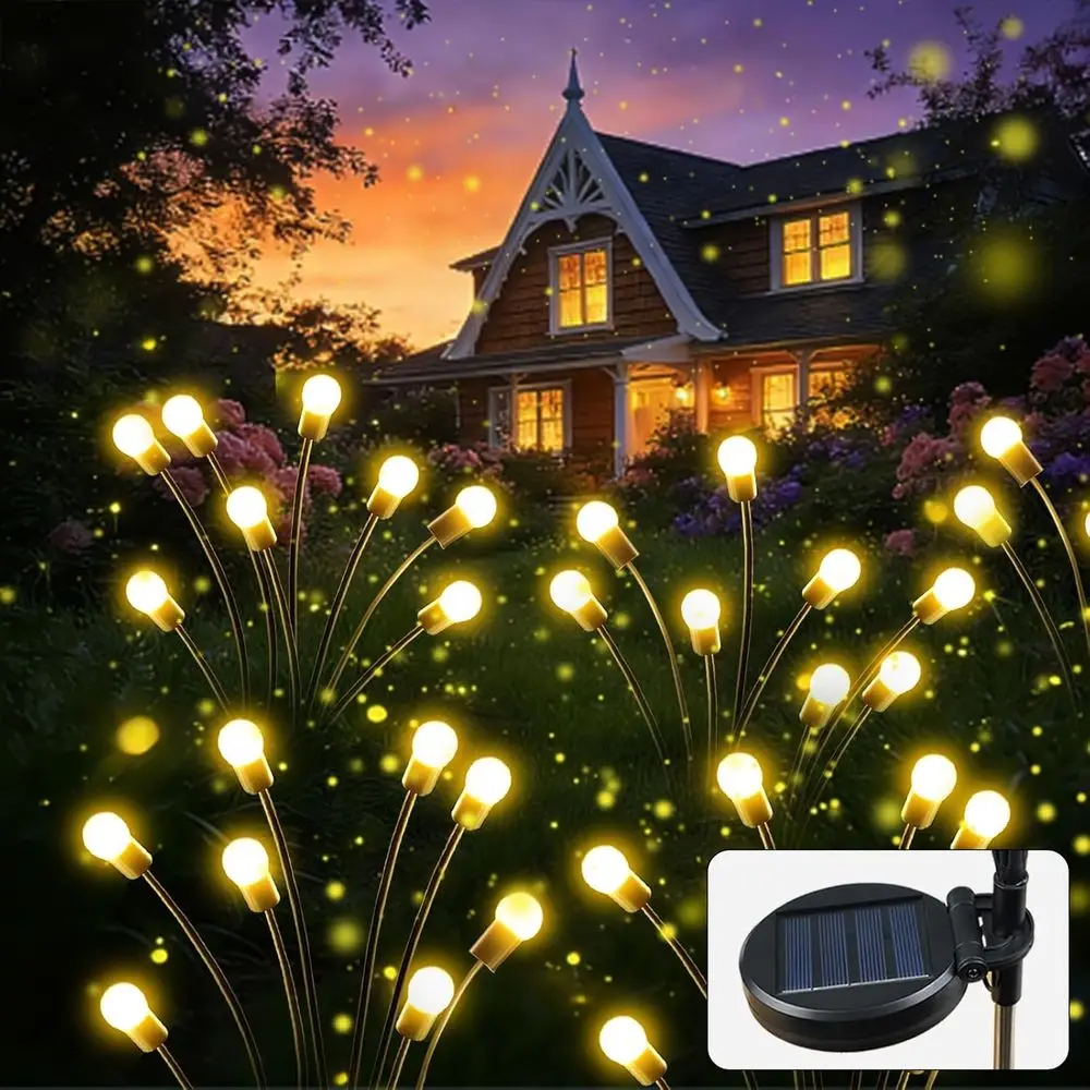

6 Pack Total 48 LED Garden Lights, Outdoor, Wind-Sway, Waterproof, Patio Pathway Airy Decoration (Warm White)