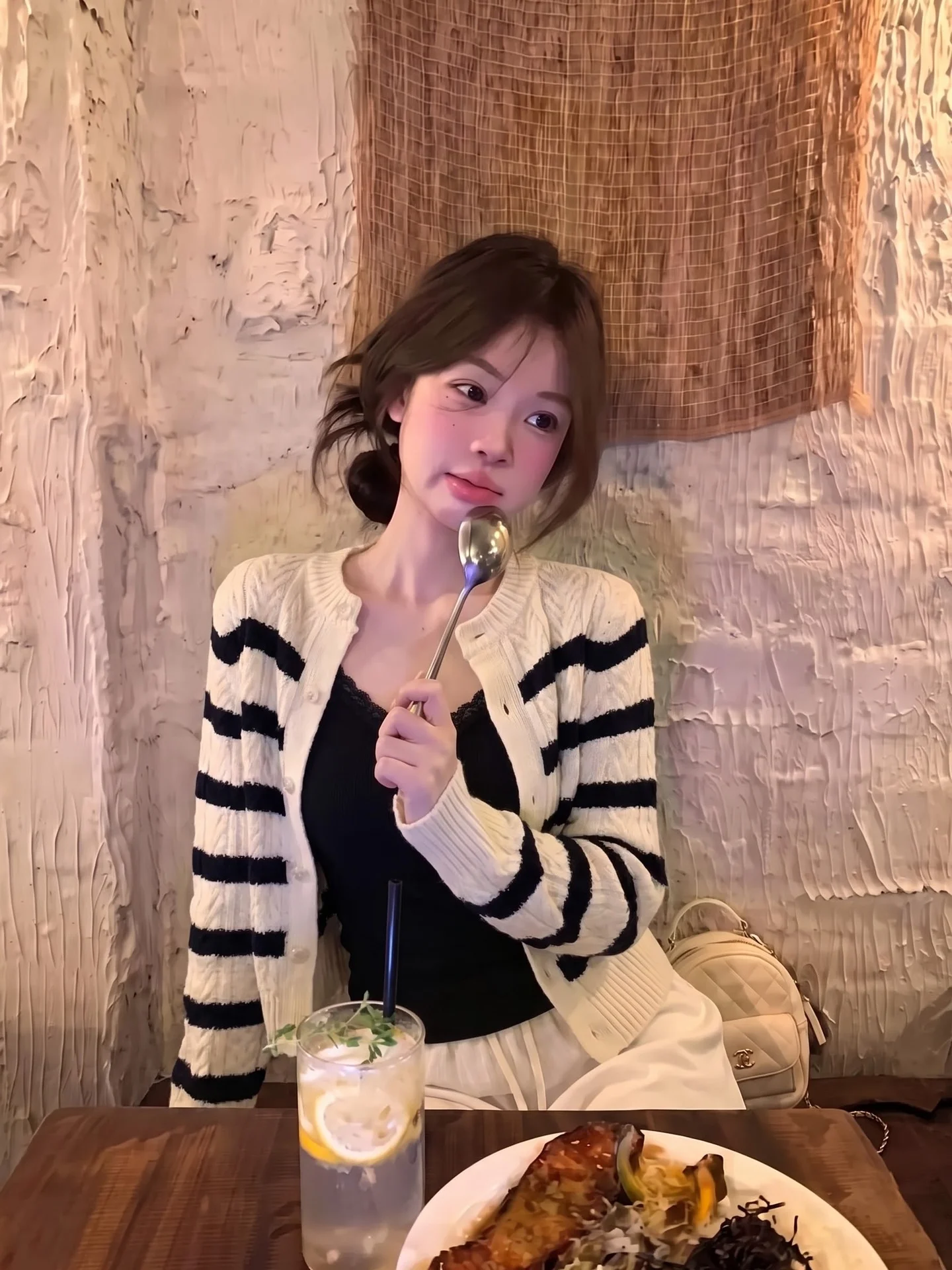 Lazy Atmosphere Color Block Striped Knitted Open Cardigan Women's Fashion Age Reduction Versatile Sweater Jacket 2026 Autumn