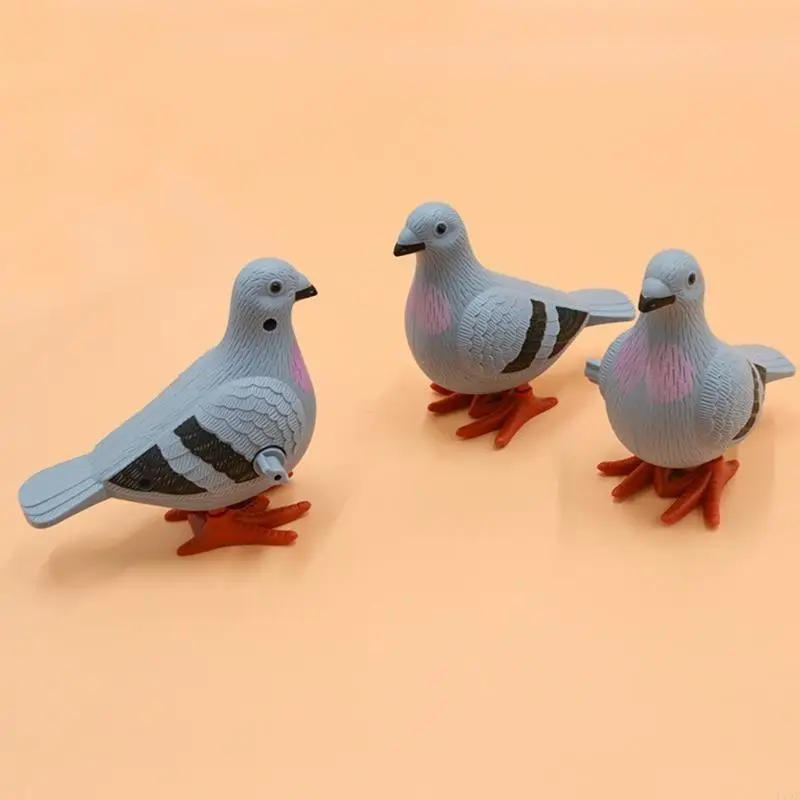 

F19F 4.33x3.94" Plastic Wind up Toy for Pigeon Shaped Kids Birthday Gift