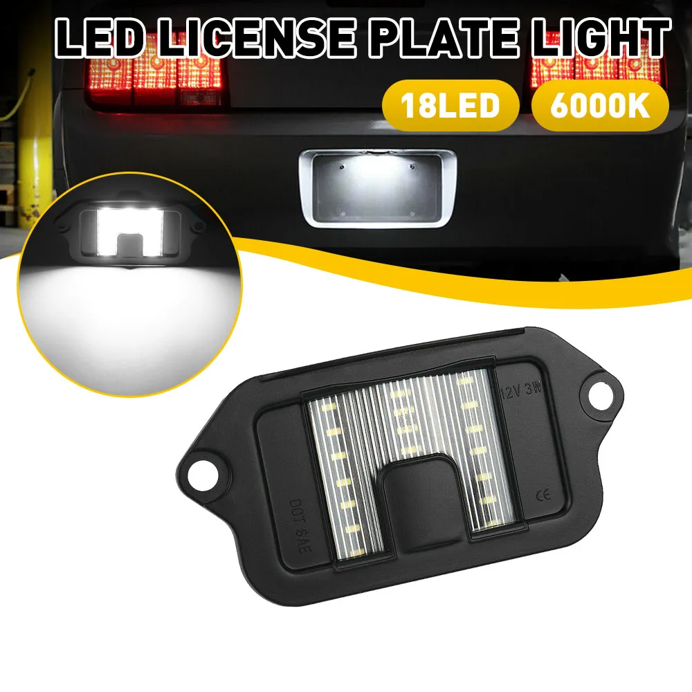 1Pc LED Rear License Number Plate Light 6000K White For Ford Mustang Base Bullitt GT Shelby GT500 GT500KR 2005 2006 2007 2008