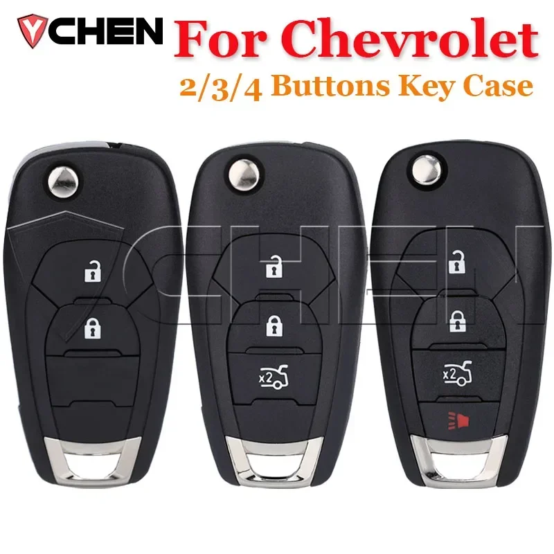 

Remote Smart Flip Key Fob Shell Case For Chevrolet Cruze Aveo 2014-2018 Replacement Cover Modified 2/3/4 Buttons Folding Housing