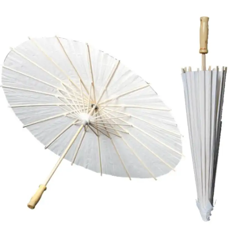 19 Bones 60cm Paper Umbrellas Paper Decorative Chinese Japanese Parasol Umbrella DIY Oiled Painting Umbrellas Crafts for Wedding