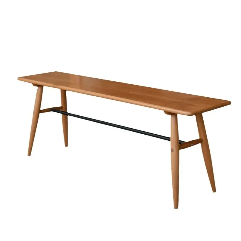 Cloud bench, Nordic solid wood bench, Japanese cherry wood dining stool, chair shoe changing stool, end stool