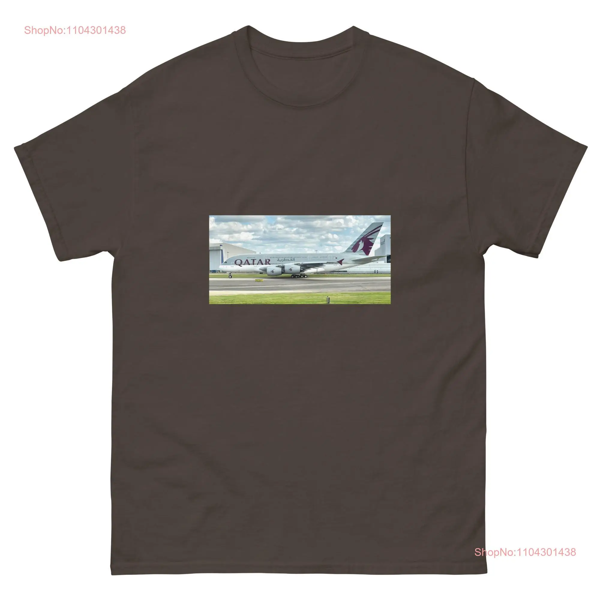 Qatar Airways Airbus A380 superjumbo Doha Heathrow q suite Pilot middle east aerowear classic tee long or short sleeves