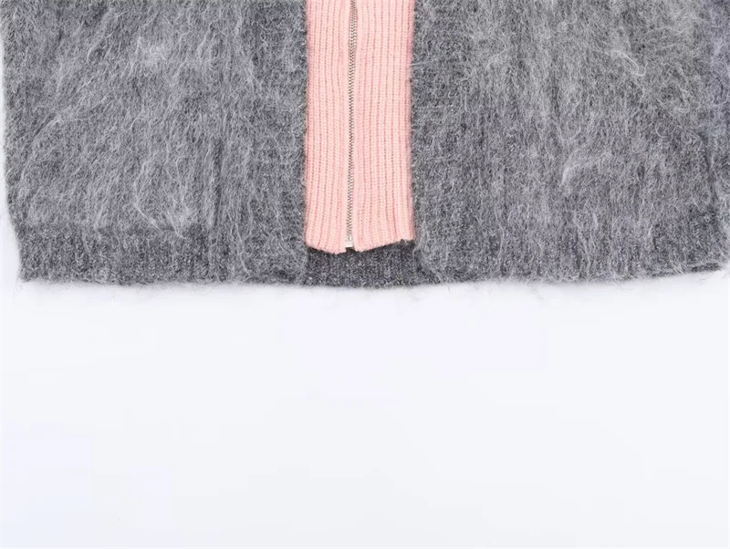 Dames Faion gebreid dubbelzijdig effect Jaet Personali Sle Winterseizoen ort lengte vest met ritssluiting