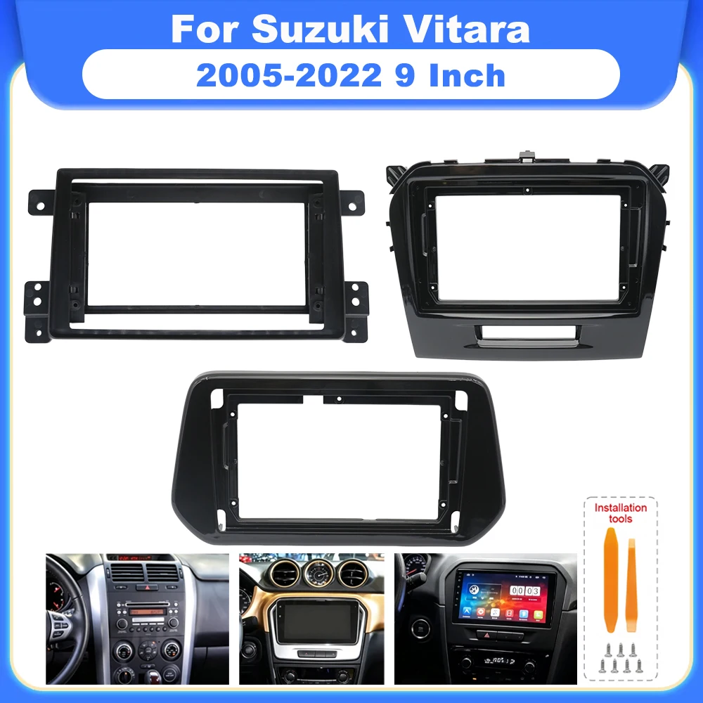 9 Inch Car Stereo Fascia Panel Frame Wire Harness Canbus Decoder Power Cable Adapter For Suzuki Vitara 2005-2022 Car Radio