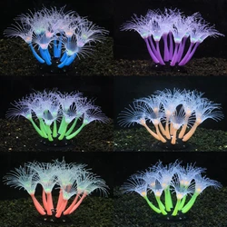 1Pc Silicone Glowing Artificial Coral Fish Tank Decorations Glow In The Dark Fake Coral Ornament Aquarium Underwater Decor Plant