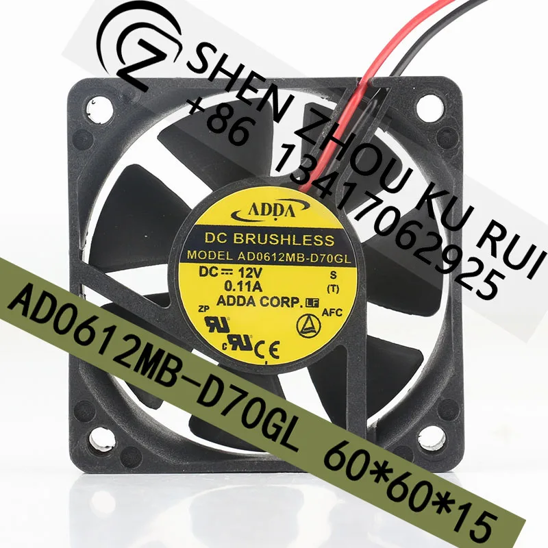 

ADDA 24V 48V DC 12V 0.11A AC EC 6015 60X60X15MM 6CM Power supply chassis Double ball Dahua hard disk AD0612MB-D70GL cooling fan