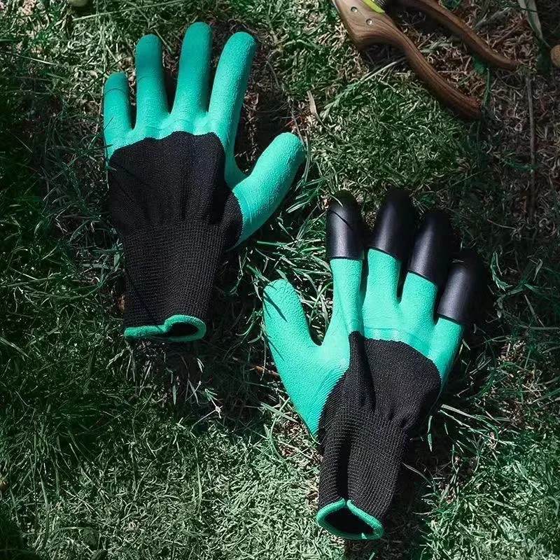 1 Pair Garden Gloves with 8 Claws - Protect Your Hands While Gardening - Effortlessly Dig, Plant, Weed, and Seed