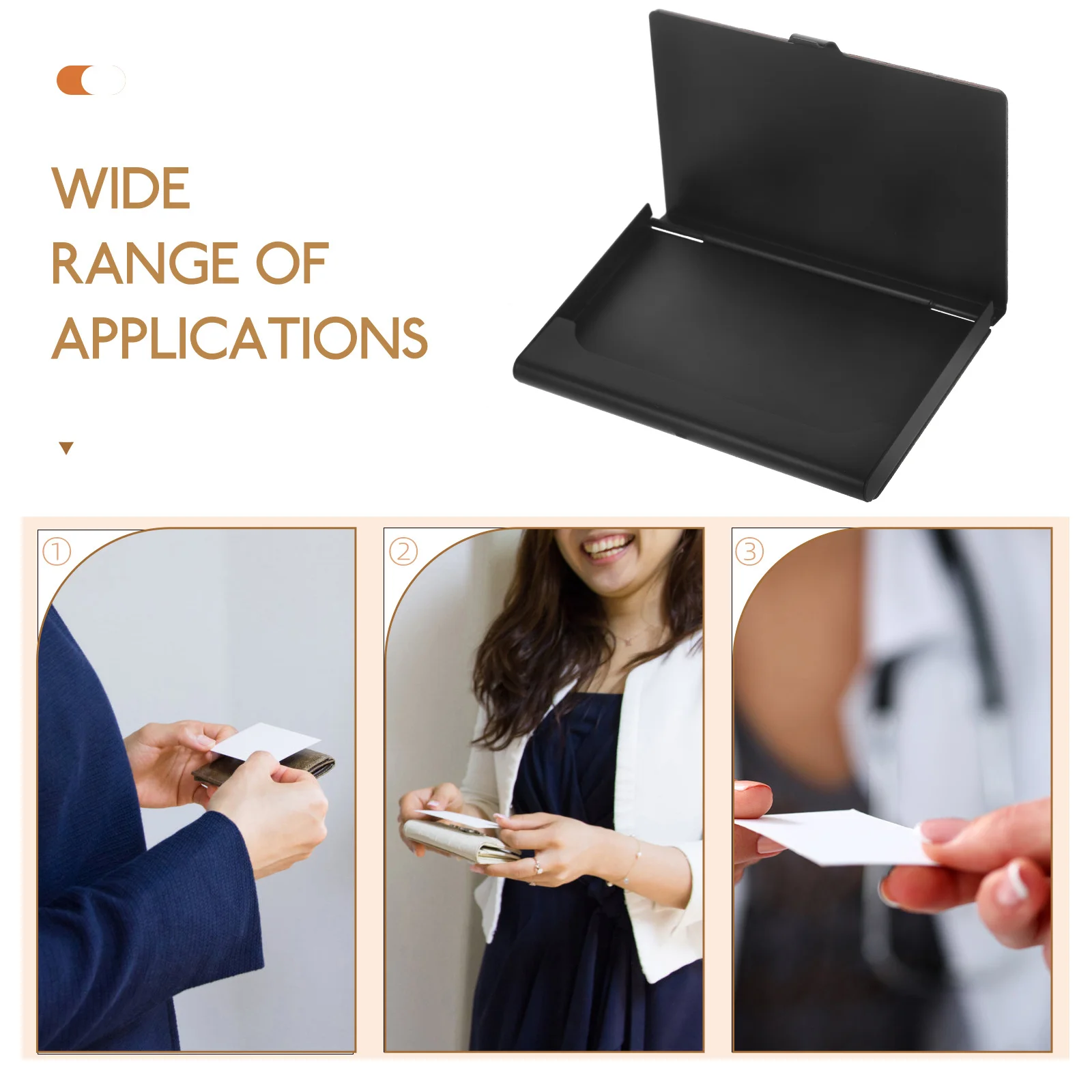 

Sturdy Portable Business Card Holder Organizer Compact Card Box For Office Desktop Name Cards Storage Box Women Men Work