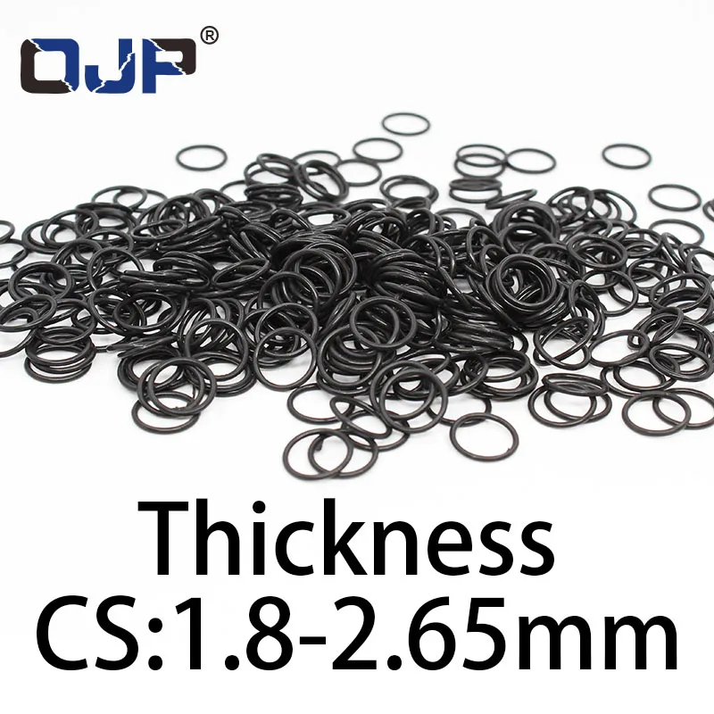O-ring Thickness 1.8/2.65mm CS Fluororubber FKM Sealing Temperature Resistant Gasket Rubber Ring Complete In Specifications