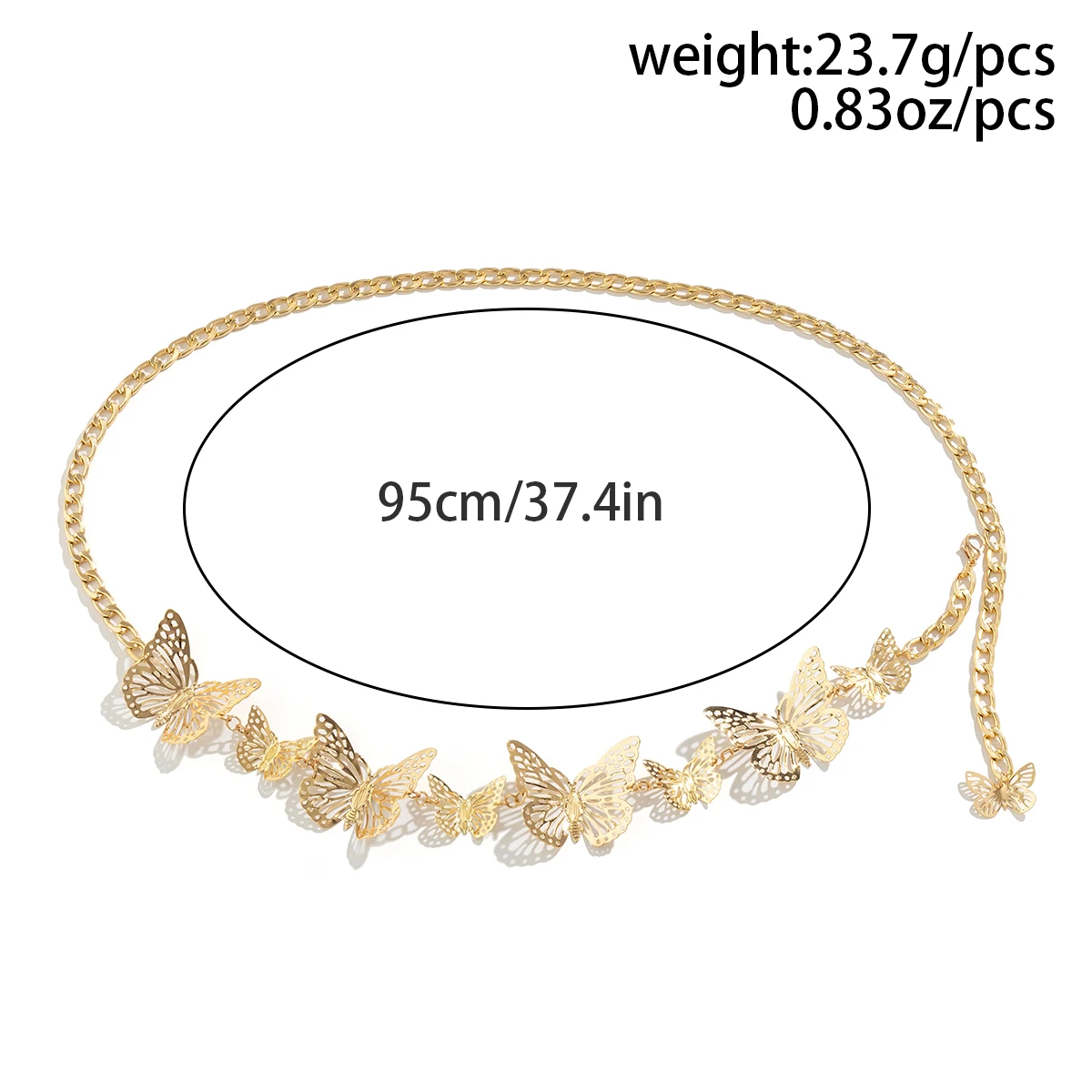 PuRui Unique Big Small Butterfly Charm Belly Waist Chain for Women Bikinis Y2K Accessories Sexy Body Chain Jewelry Summer Gift