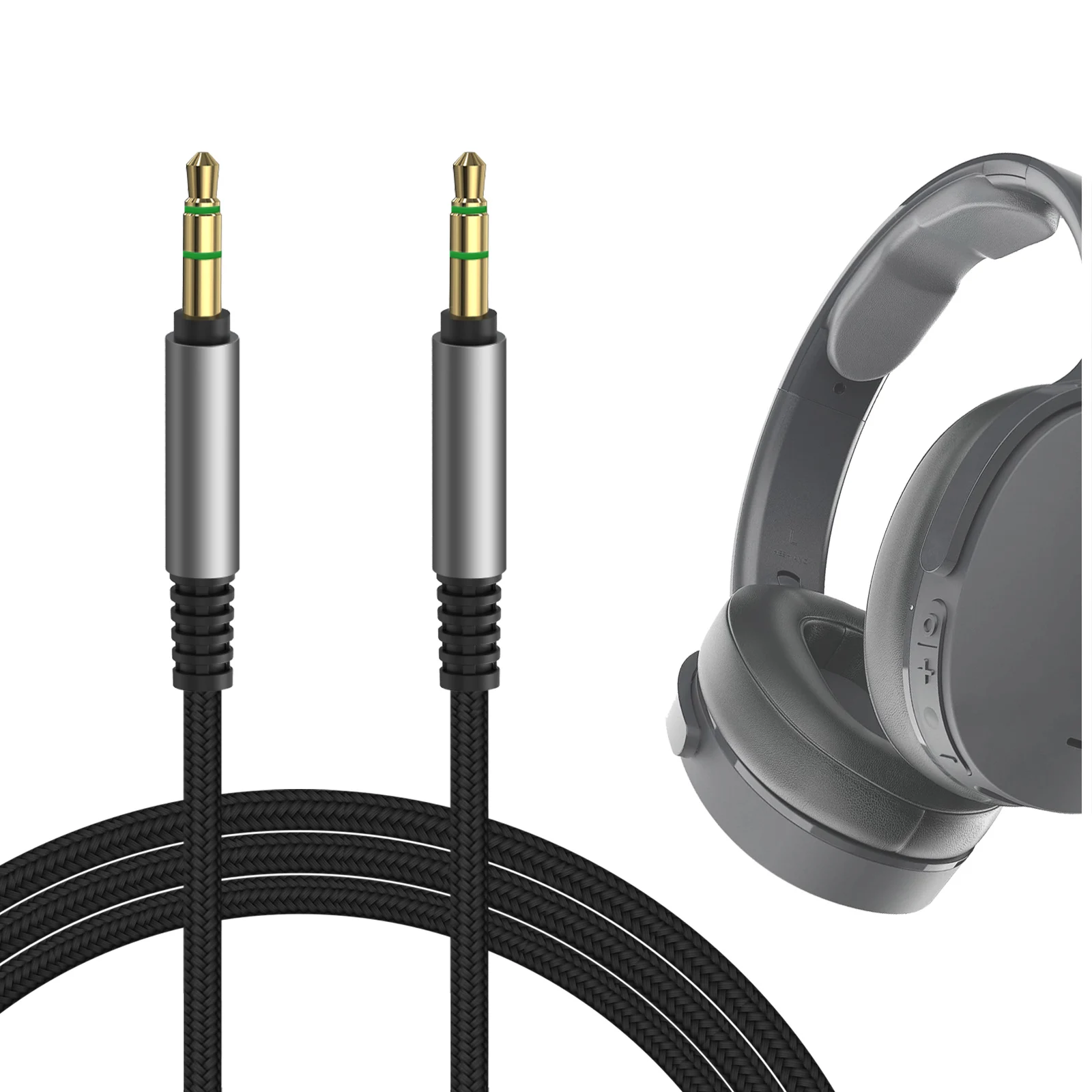 Cable de audio Geekria compatible con Skullcandy Hesh Evo, Hesh ANC, Crusher Evo, Crusher EVO, Crusher ANC, Hesh 3, Hesh 2