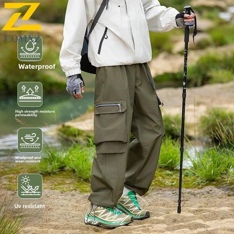 Men's Mountain Cargo Trousers Autumn Relaxed Lightweight Street Style Trousers Outdoor Trailblazing Essential Workwear Pants