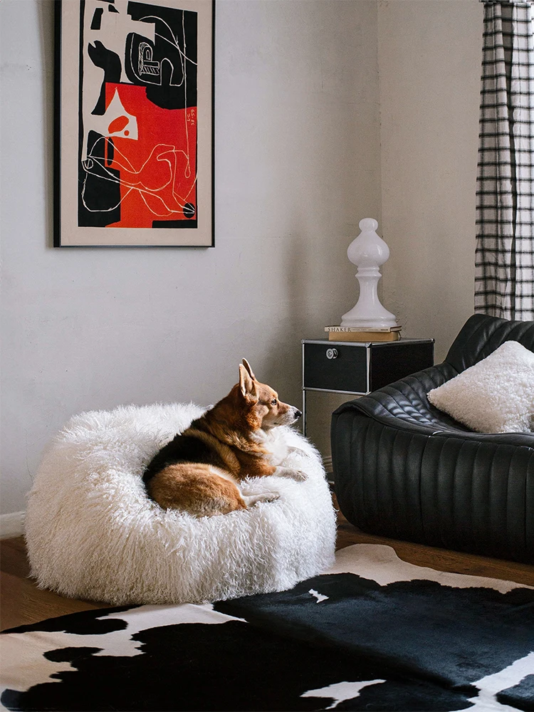 

Customizable beach sheepskin leather lazy sofa small apartment