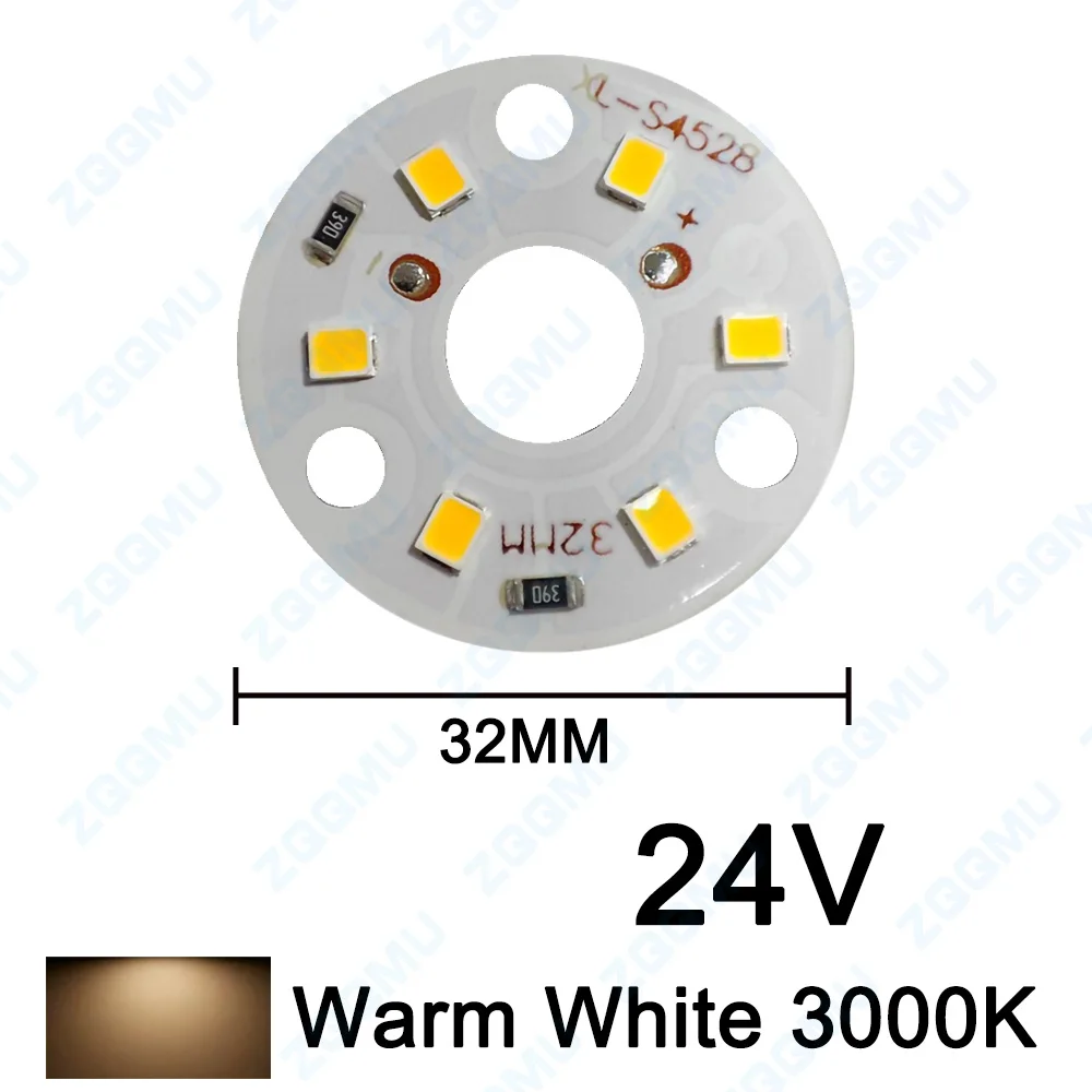 Imagem -03 - Painel de Luz Led de Alto Brilho Branco Quente Smd 2835 5730 Chip para Faça Você Mesmo Downlight Spotlight 1w 3w 5w 7w 12v 24v 10 Pcs