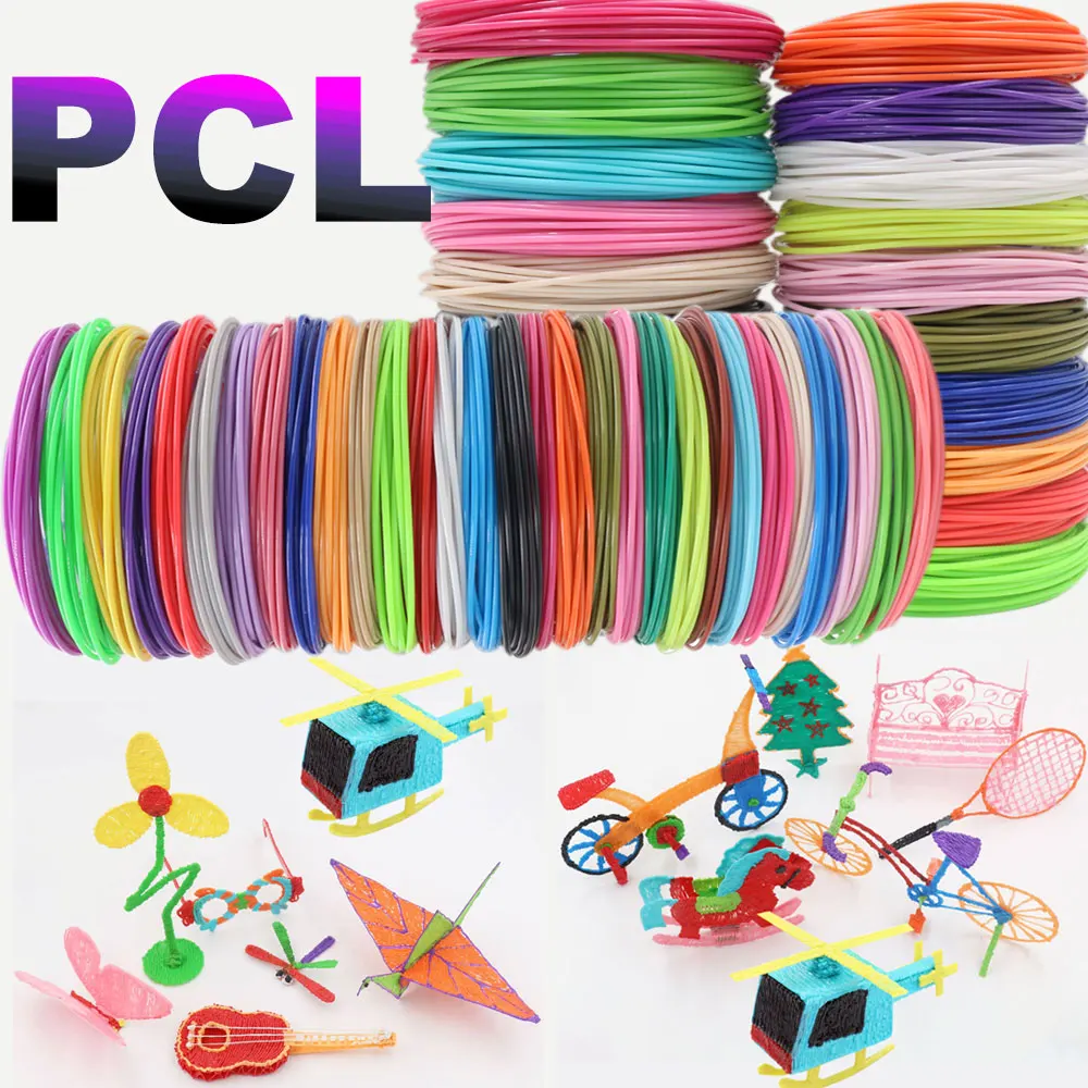 

Нить PCL подходит для низкотемпературной ручки для 3D-печати, безопасная бездымная детская 3D-ручка, расходные материалы, креативная рождественская игрушка «сделай сам»