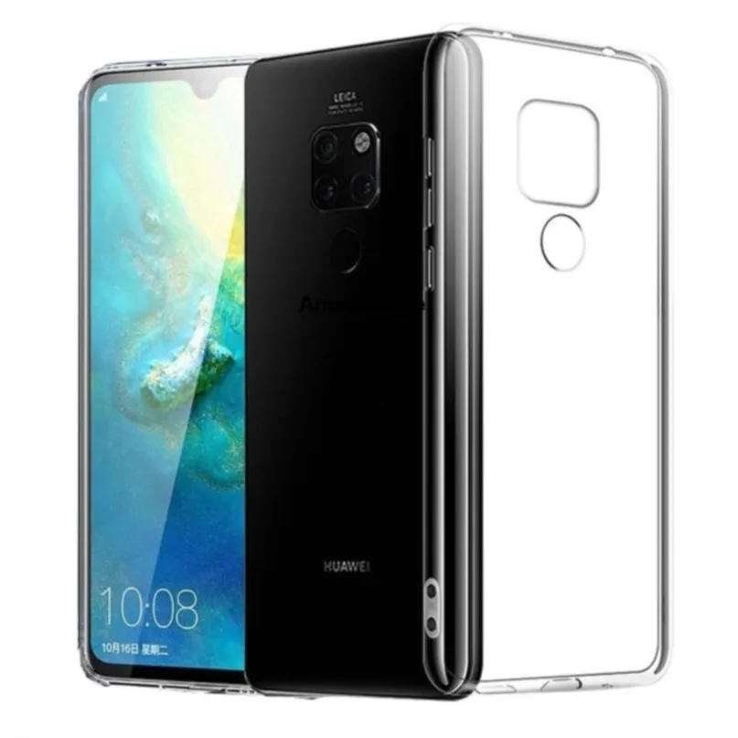 silicone shell case guard on for huawei mate 20 pro lite mate20 x soft tpu cover clear 360 full protective back gel conques