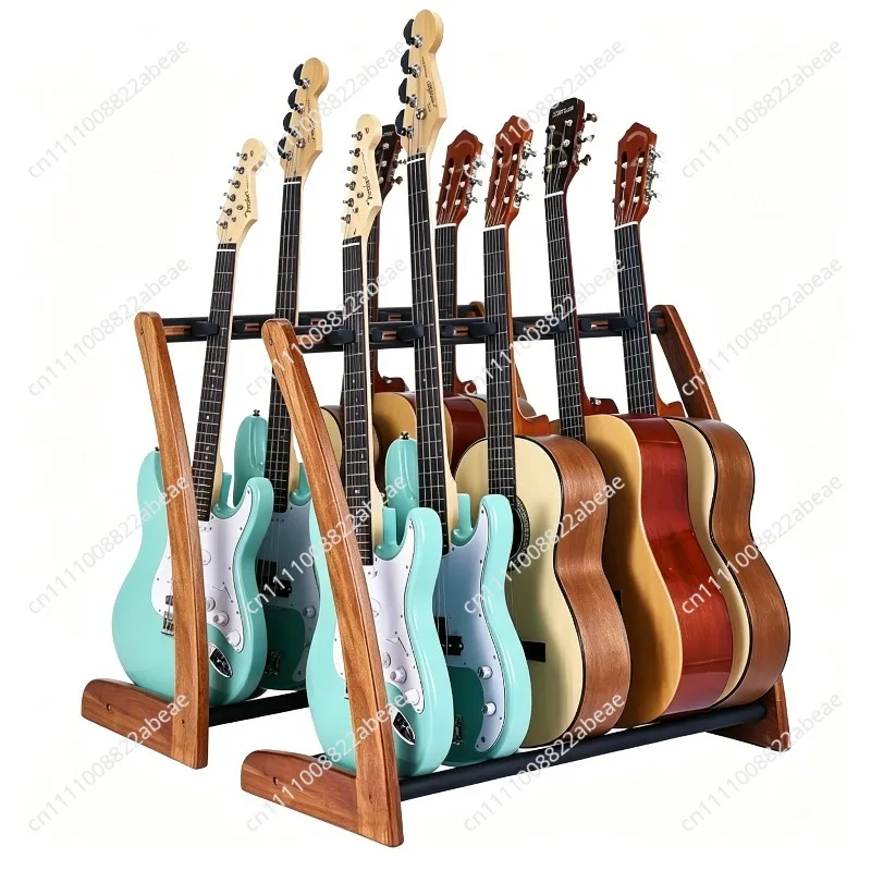 Wood Guitar Stand Multiple Guitars Floor Mounted Vertical Braet Home Use Multi-head Guitar Support Ra
