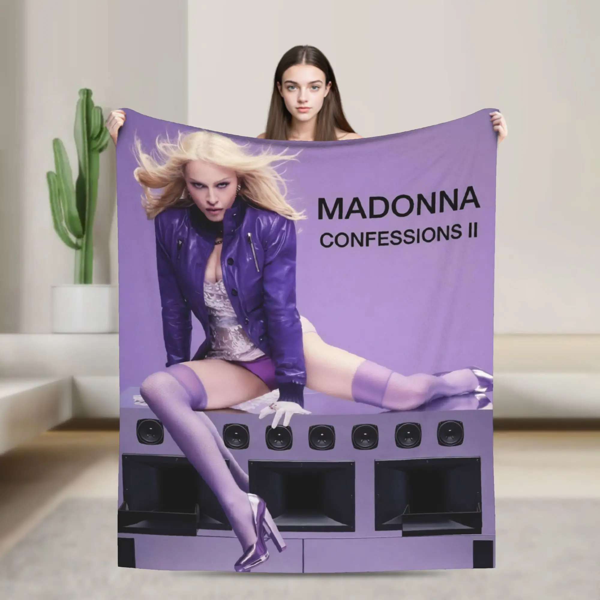 M-Madonnas Confessions II Print Blanket For Men Women Warm Cozy Fluffy  Throw Blankets for Sofa 50x60 Inches Multi-size
