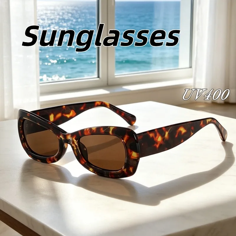 

New Fashion Cat Eye UV400 Sunglasses Retro Personalized HD Ultra Light UV Resistant Eyeglasses Outdoor Sunscreen Women's Eyewear