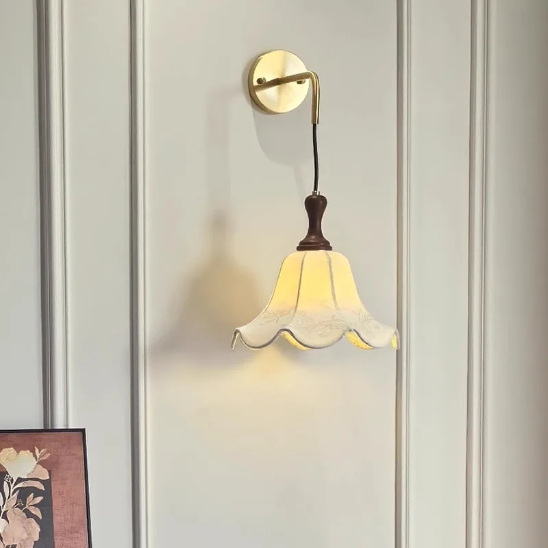 

Bedroom bedside, chandelier, retro living room, with pull wire switch, staircase aisle, petal wall lamp