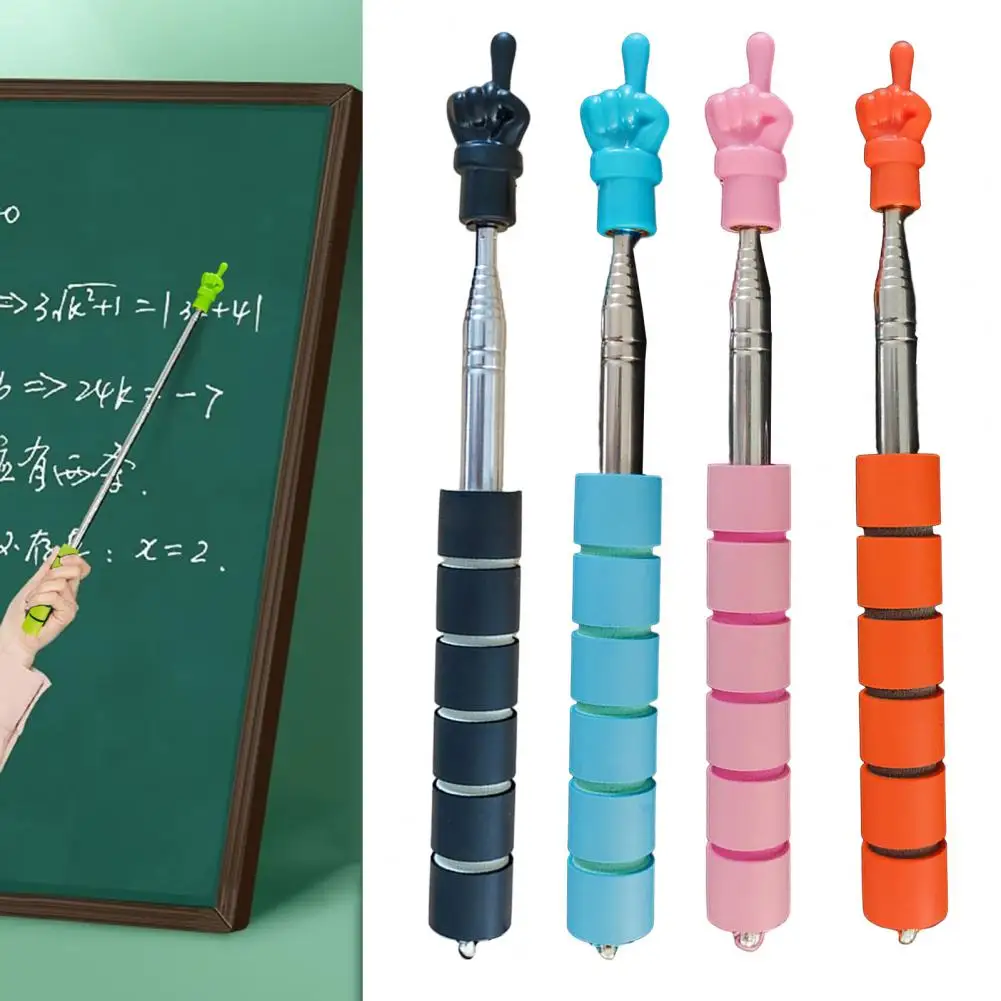 Einziehbare Lehrer Zeiger Finger Design Edelstahl Teleskop Schule Unterricht Zeiger Stick Lehrer Lieferungen für Klassen zimmer