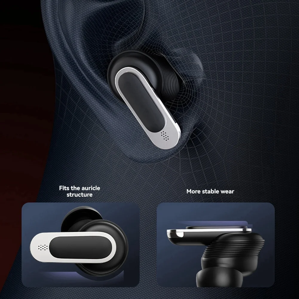 【خفض السعر!】 سماعات أذن V8 لاسلكية داخل الأذن، سماعات أذن ANC بخاصية إلغاء الضوضاء داخل الأذن تعمل باللمس، سماعة رأس باللون الأسود