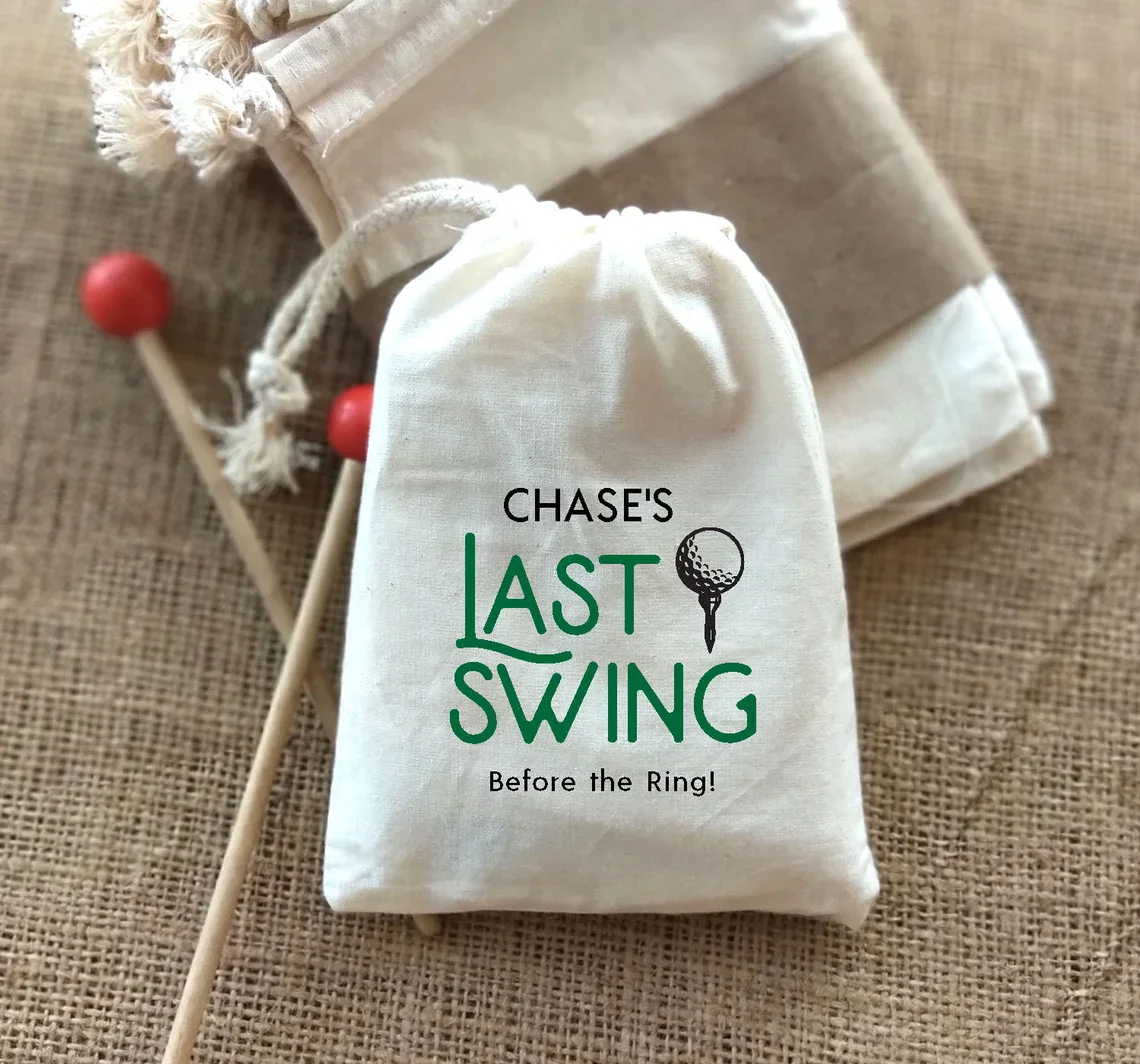 20 Bachelor Party Last Swing, Personalized Favor Bags, Bachelor Party Golf Trip, Bachelor Party Favors, Custom Golf Trip Favor B