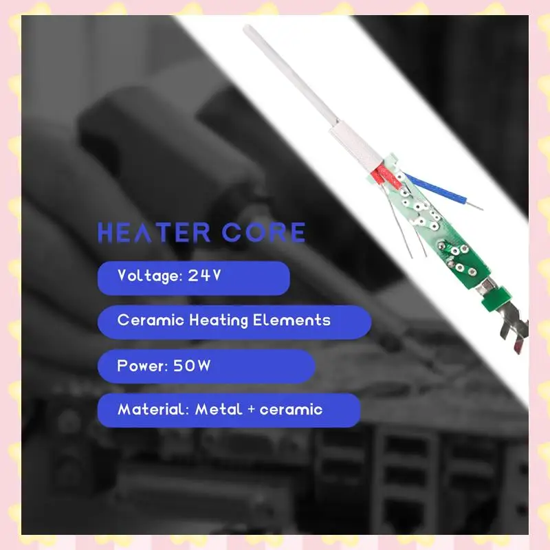 

AB51 2Pcs A1321 Heating Elements 24V 50W Heater Core For HAKKO 936 937 8586 Soldering Iron Saike Soldering Station