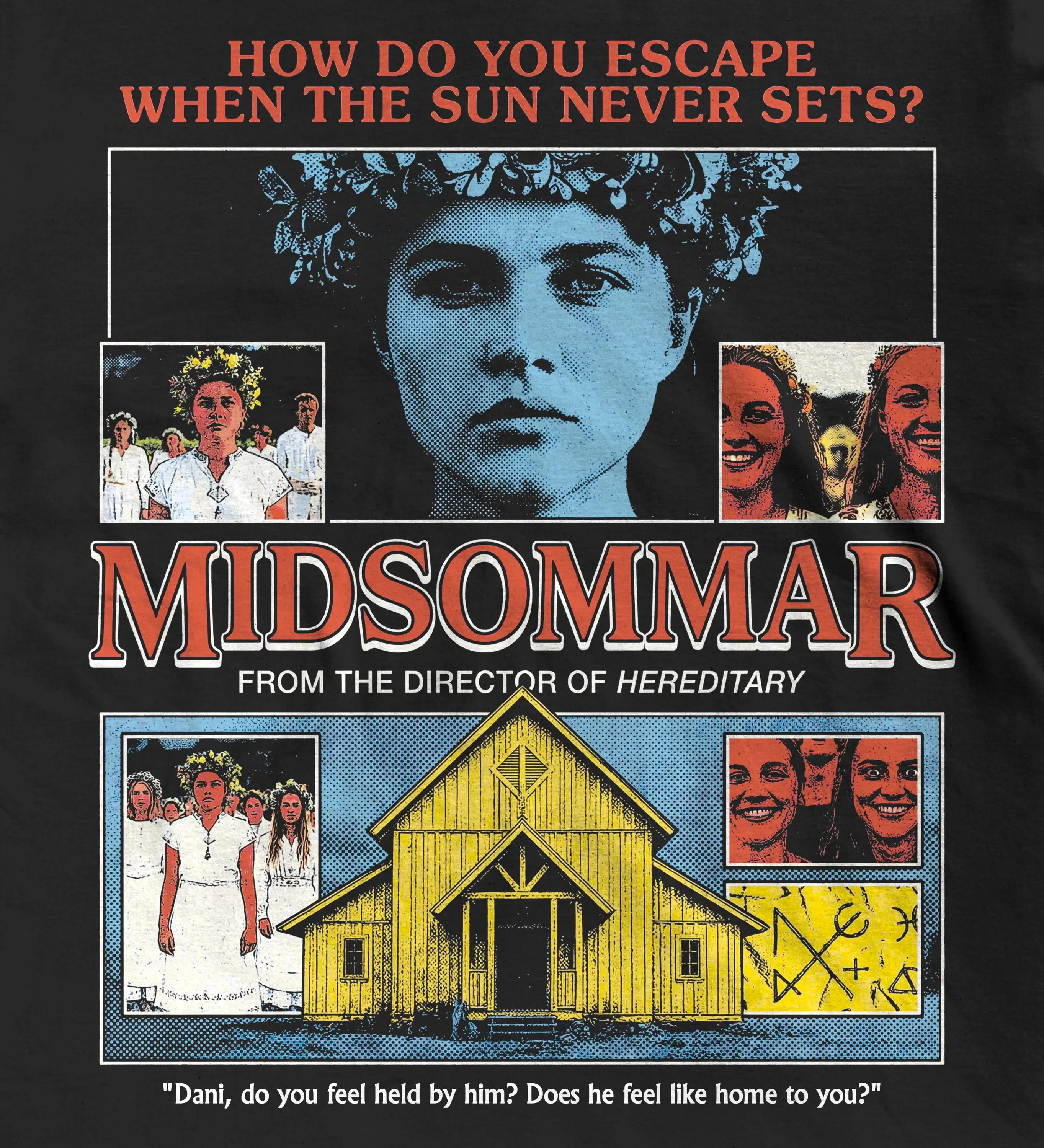 Midsommar Movie A24 Ari Aster Vintage Graphic T-Shirt Cotton Men Women Streetwear Tee