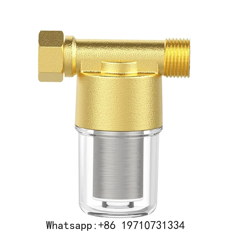 

Fresh Reusable Brass Sediment Filter, Inline Water Washer Filter For Washing Machine, Shower, Garden Hose