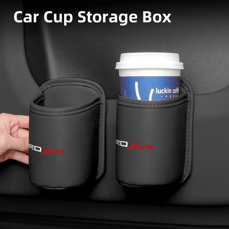 

Car Seatback Water Cup Box Leather Mug Drinks Storage Bag Accessories For Toyota Crown GR Corolla YARIS L Auris C-HR Hilux Vi