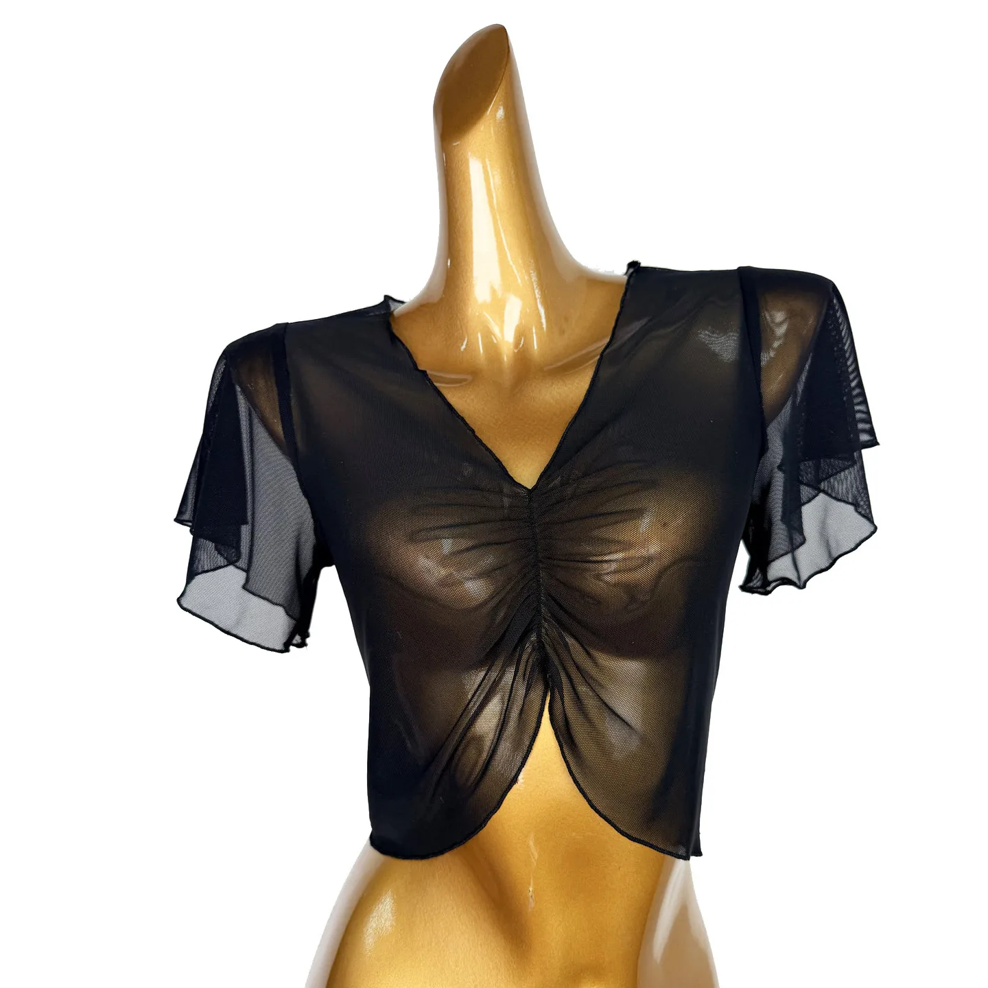 

New Women Clothing Latin Dance Sexy Mesh Perspective V-neck Top Samba Modern Ballroom Dance Costume Latin Dance Top DQL12885