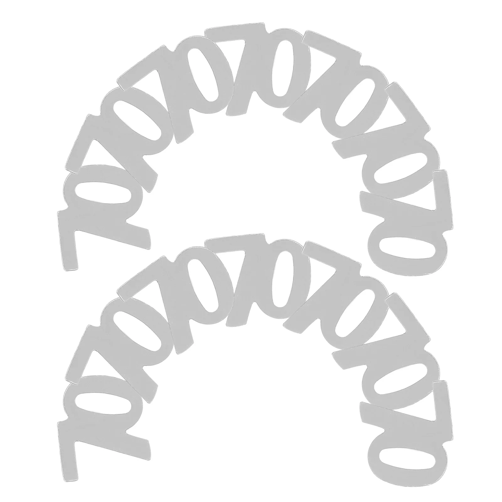 

1200pcs Number 70 Foil Confetti Silver Party Table Decoration For Birthday Anniversary Wedding Celebration Event Decor Supplies