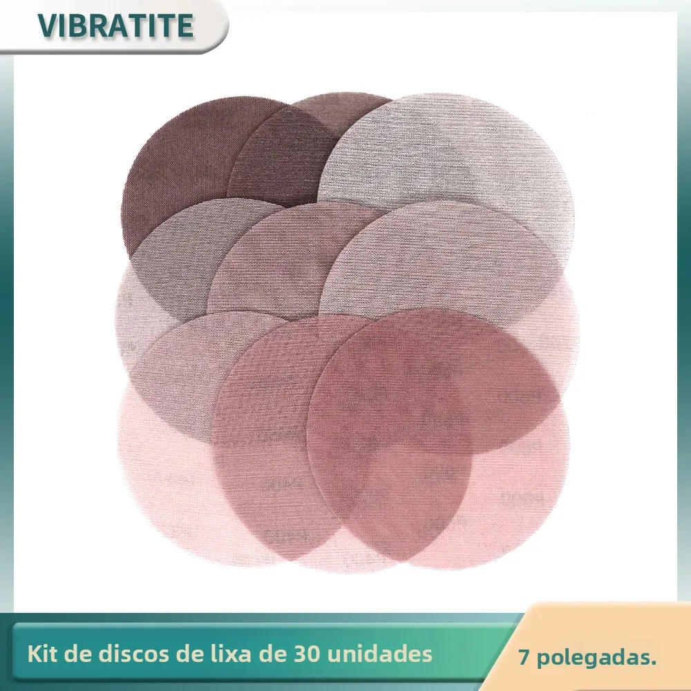 7インチサンディングディスク-180mm-メッシュ研磨紙-ダストレスサンディングペーパー-車、木材、壁用-フックアンドループサンディングペーパー-80～600グリット