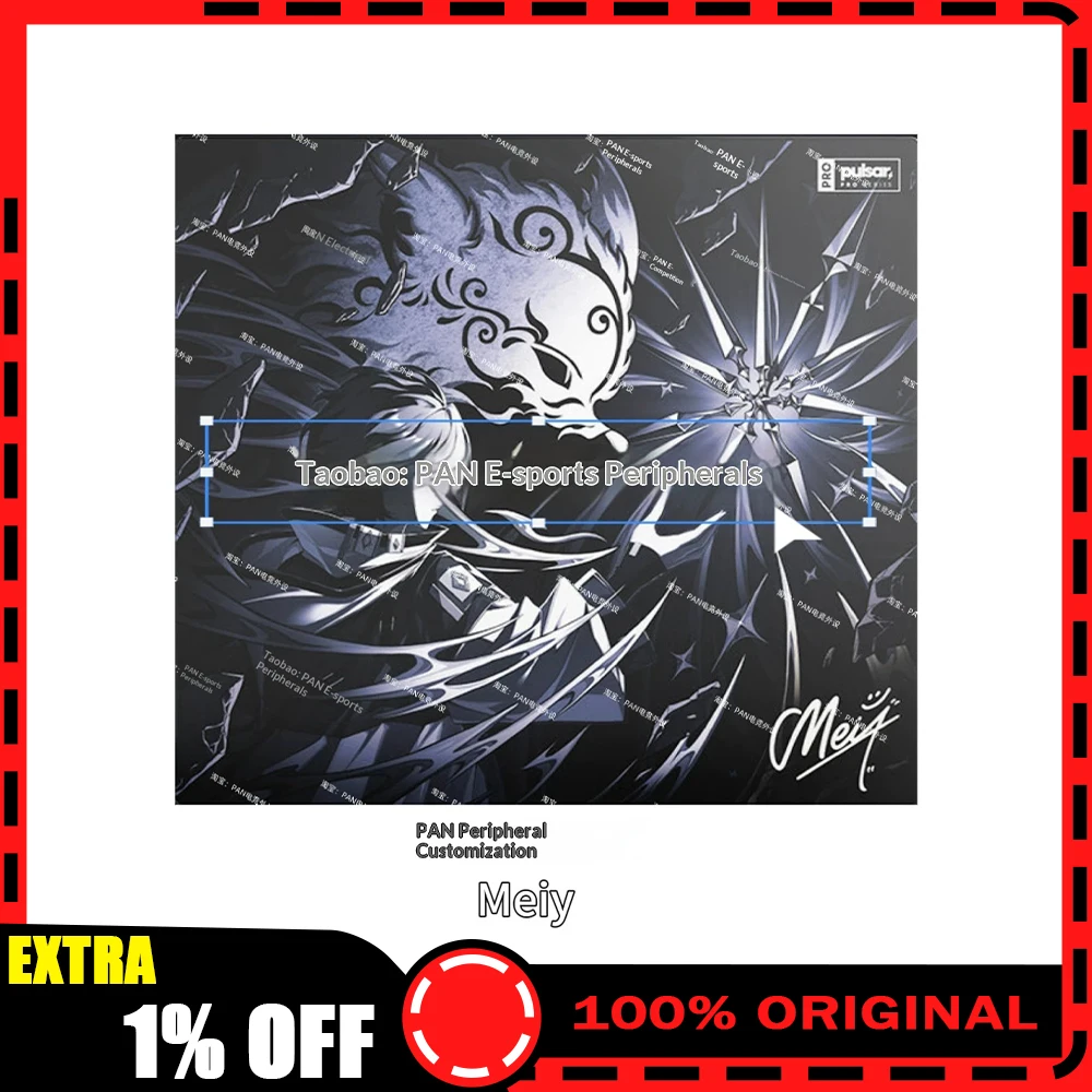 PAN Esports Pulsar by Meiy Glass Gaming Mousepad  FPS Both Speed And Smoothness Mouse Pad For TTK APEX CSGO PC Accessories Gifts