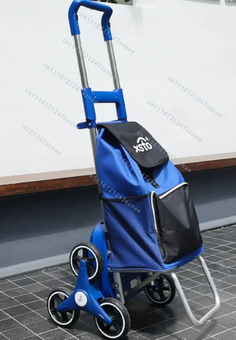 Ultra-light folding home shopping cart, electric portable stair climbing cart automatically goes up and down the stairs