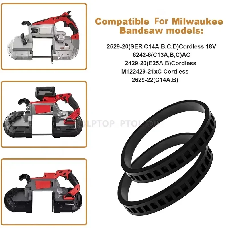 Bandsaw replace Tires Belt for Milwaukee Blade Pulley Tire Compact Bandsaws Replacement 6225 AO2807 6238N 6238-20 2729-20